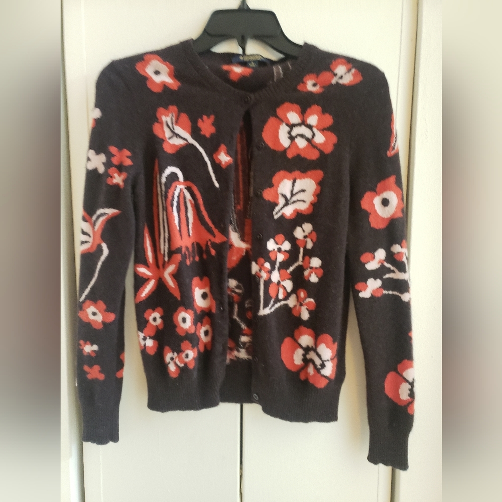 Cashmere,Brooks Brothers, S, florals, cozy